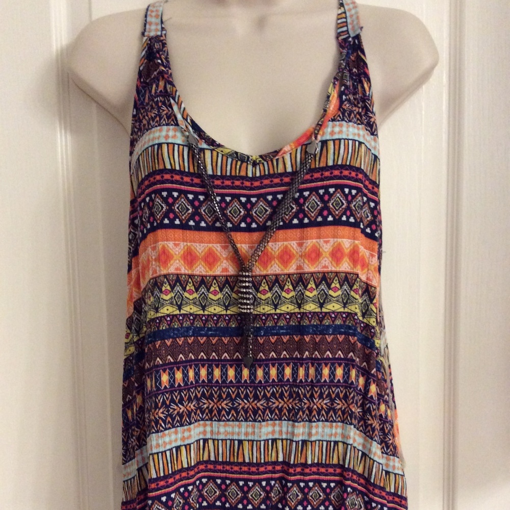 NWOT - #Gal Boss Gauze Tank w/Necklace - Size XL